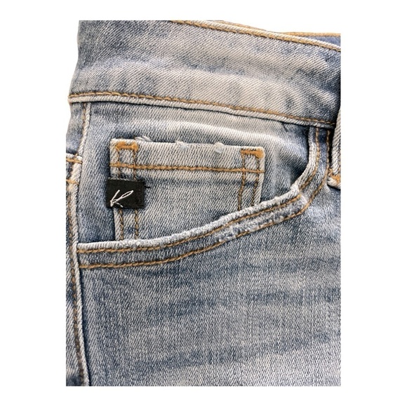 KANCAN USA Estilo 5 Pocket
Button Fly Mid Rise
Distressed Denim Jeans Size 3/25 - Picture 6 of 11